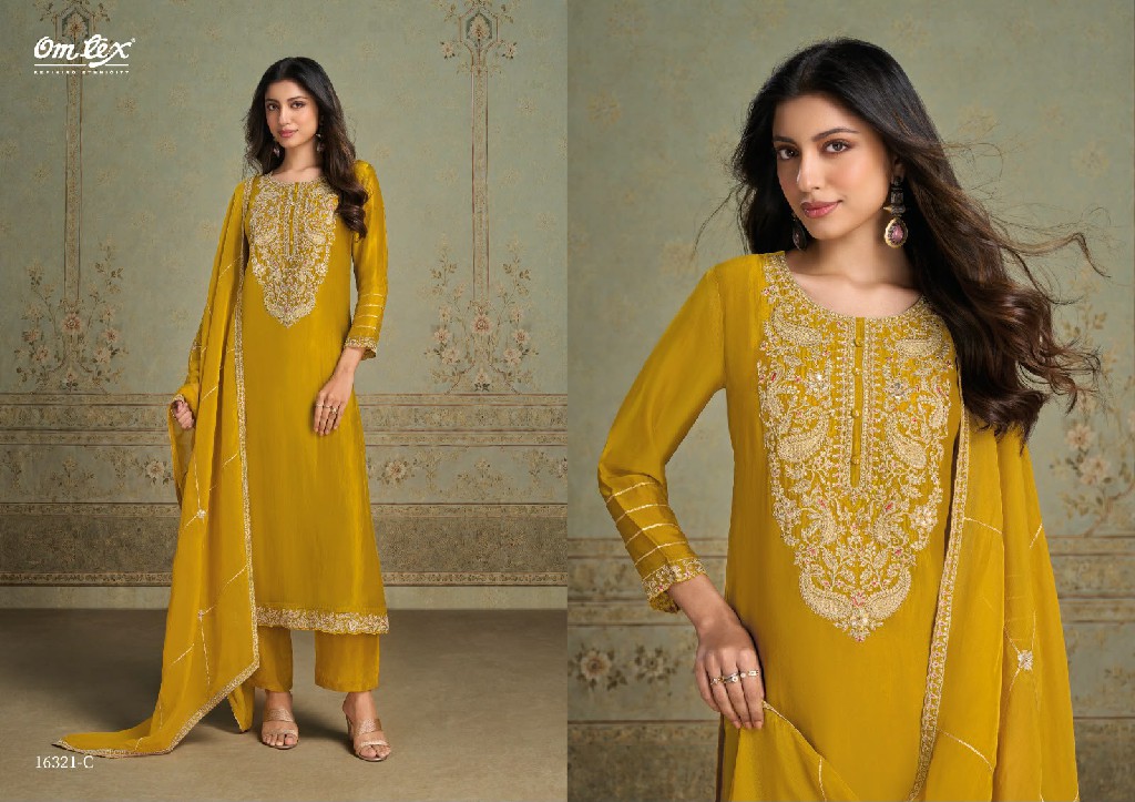 OMTEX LILIANA WHOLESALE SILK WITH WORK AMAZING UNSTITCH SALWAR SUITS EXPORTER