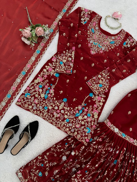 TEXTILEDEAL D.NO 5956 WHOLESALE READYMADE JMC SILK ELEGANCE PARTY WEAR 3 PCS SUITS FOR WOMEN ONLINE