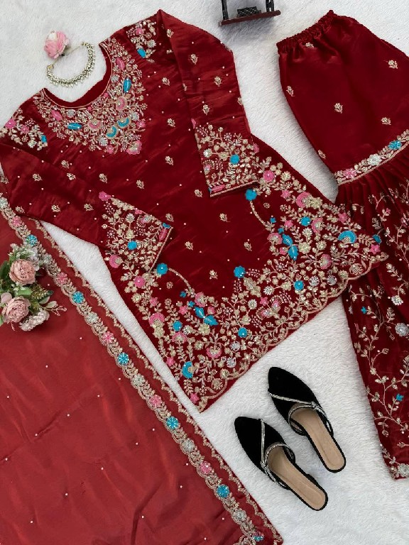 TEXTILEDEAL D.NO 5956 WHOLESALE READYMADE JMC SILK ELEGANCE PARTY WEAR 3 PCS SUITS FOR WOMEN ONLINE