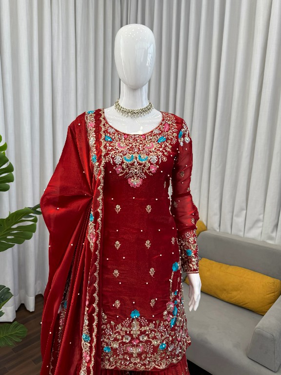TEXTILEDEAL D.NO 5956 WHOLESALE READYMADE JMC SILK ELEGANCE PARTY WEAR 3 PCS SUITS FOR WOMEN ONLINE