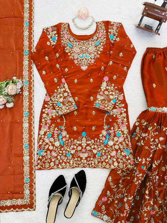 TEXTILEDEAL D.NO 5956 WHOLESALE READYMADE JMC SILK ELEGANCE PARTY WEAR 3 PCS SUITS FOR WOMEN ONLINE