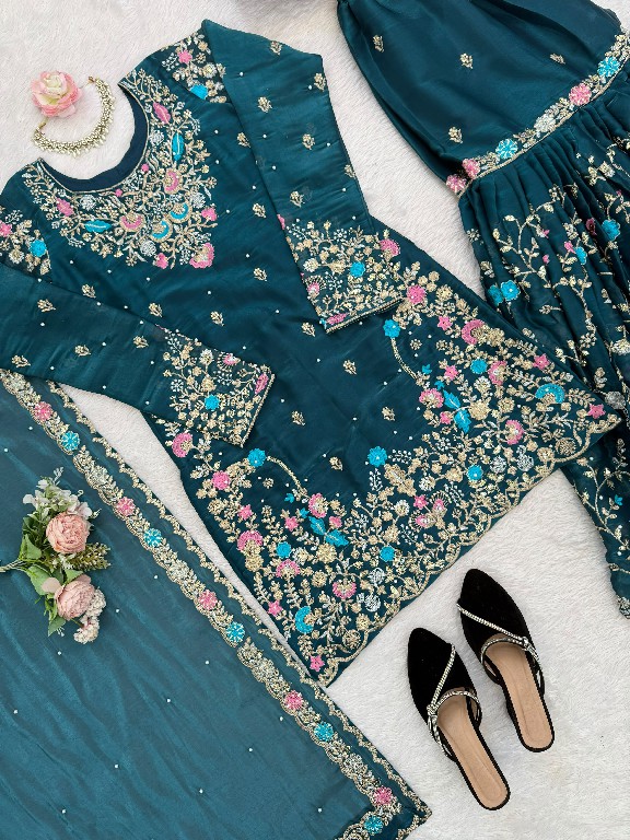 TEXTILEDEAL D.NO 5956 WHOLESALE READYMADE JMC SILK ELEGANCE PARTY WEAR 3 PCS SUITS FOR WOMEN ONLINE