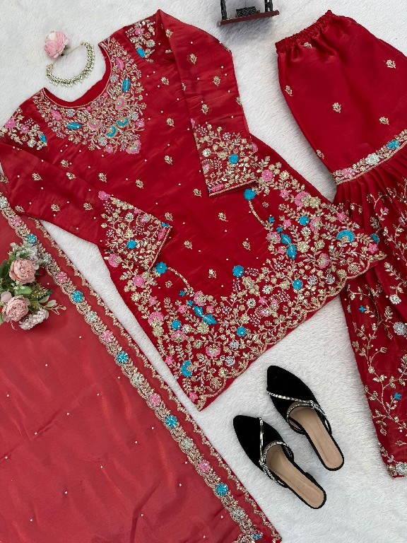 TEXTILEDEAL D.NO 5956 WHOLESALE READYMADE JMC SILK ELEGANCE PARTY WEAR 3 PCS SUITS FOR WOMEN ONLINE