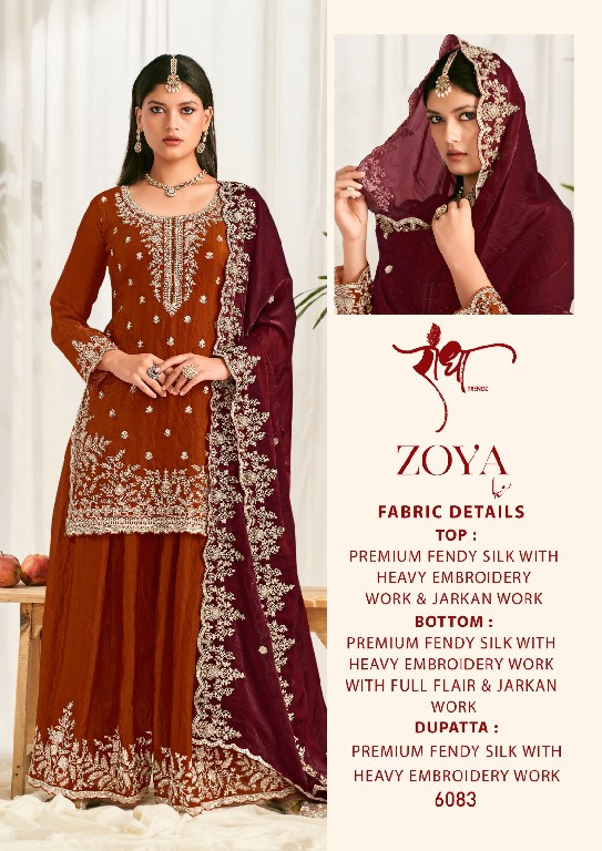 RADHA TRENDZ ZOYA WHOLESALE PREMIUM FENDY SILK FESTIVE WEAR 3 PCS SUITS EXPORTER