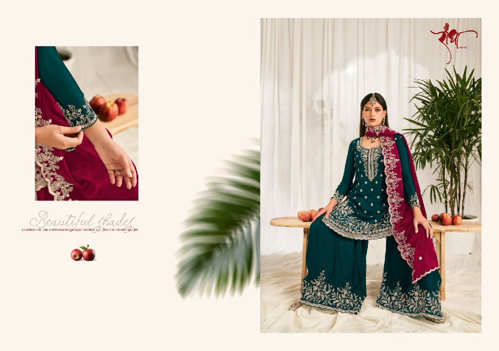RADHA TRENDZ ZOYA WHOLESALE PREMIUM FENDY SILK FESTIVE WEAR 3 PCS SUITS EXPORTER