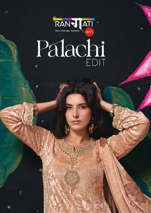 RANGATI PRINTS PALACHI EDIT WHOLESALE PALACHI VELVET EMBROIDERED WINTER WEAR UNSTITCH SALWAR SUITS EXPORTER