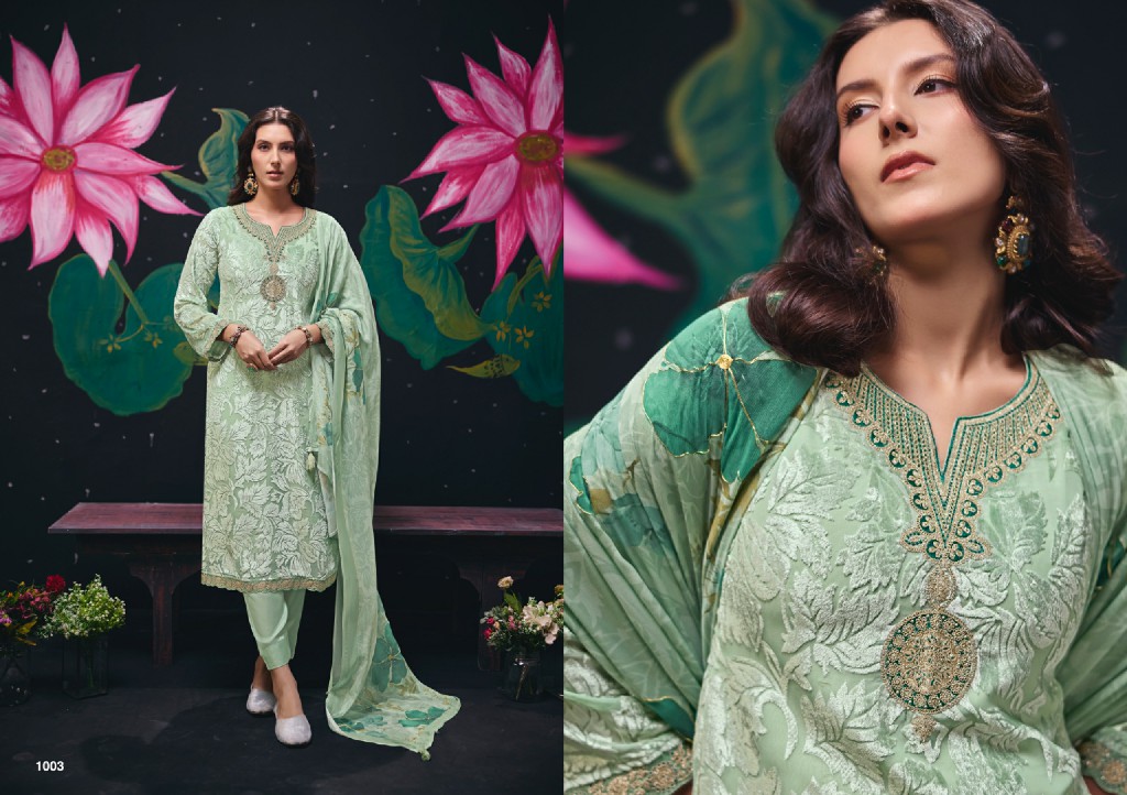 RANGATI PRINTS PALACHI EDIT WHOLESALE PALACHI VELVET EMBROIDERED WINTER WEAR UNSTITCH SALWAR SUITS EXPORTER