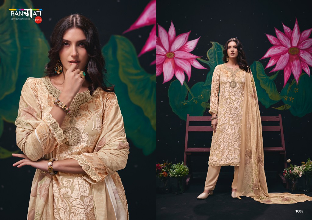 RANGATI PRINTS PALACHI EDIT WHOLESALE PALACHI VELVET EMBROIDERED WINTER WEAR UNSTITCH SALWAR SUITS EXPORTER