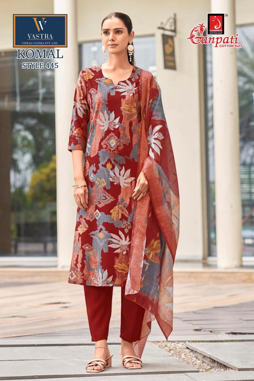 GANPATI KOMAL VOL 25 WHOLESALE READYMADE VATICAN PRINTED BEAUTIFUL 3 PCS SUITS EXPORTER