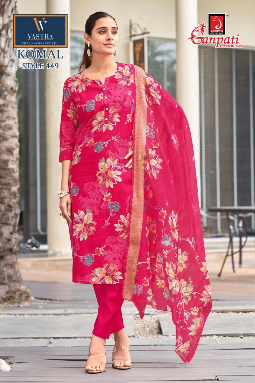 GANPATI KOMAL VOL 25 WHOLESALE READYMADE VATICAN PRINTED BEAUTIFUL 3 PCS SUITS EXPORTER