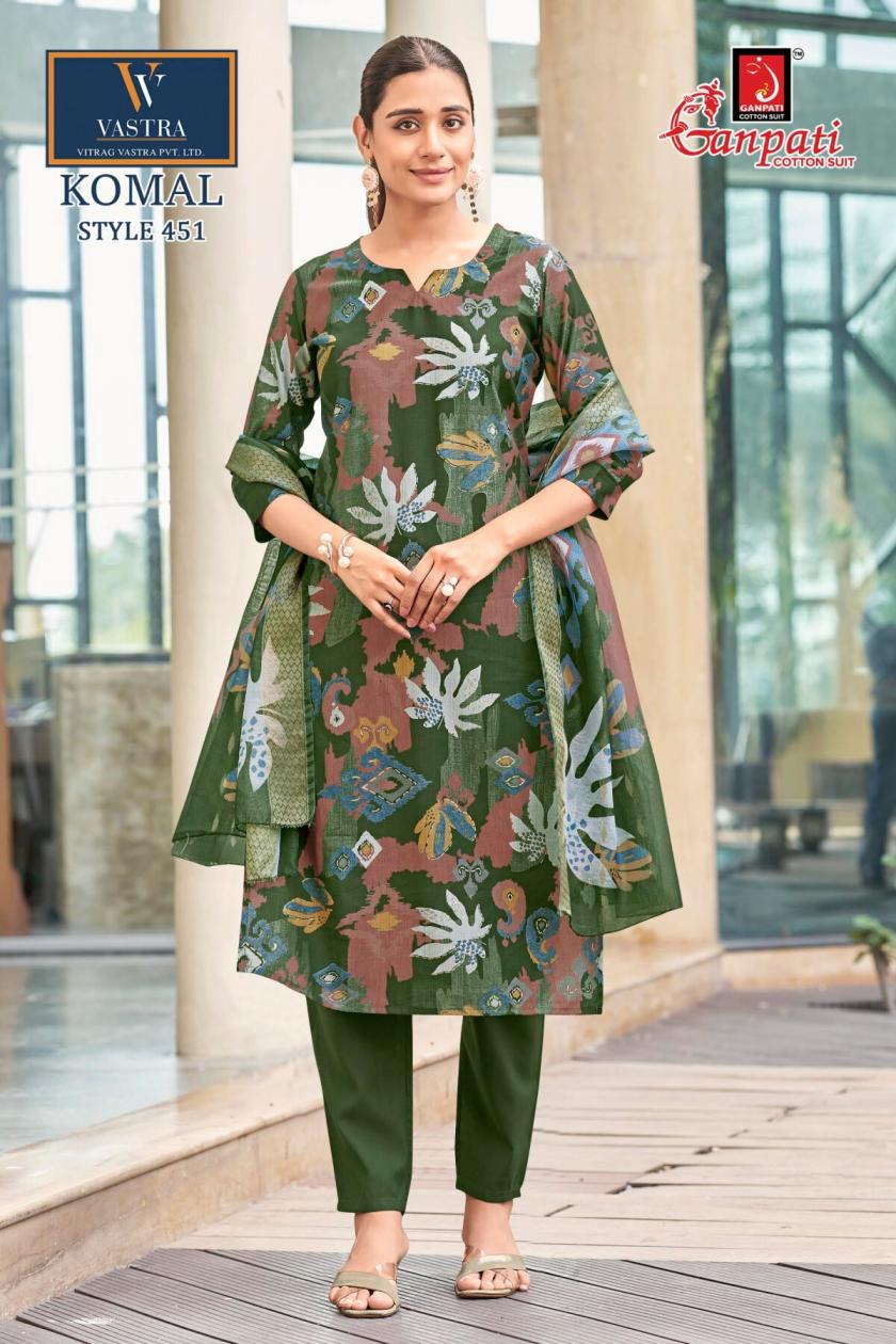 GANPATI KOMAL VOL 25 WHOLESALE READYMADE VATICAN PRINTED BEAUTIFUL 3 PCS SUITS EXPORTER