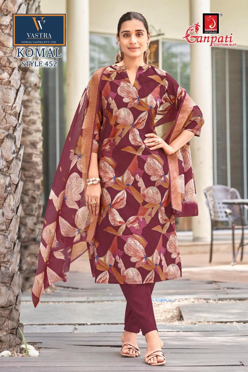 GANPATI KOMAL VOL 25 WHOLESALE READYMADE VATICAN PRINTED BEAUTIFUL 3 PCS SUITS EXPORTER