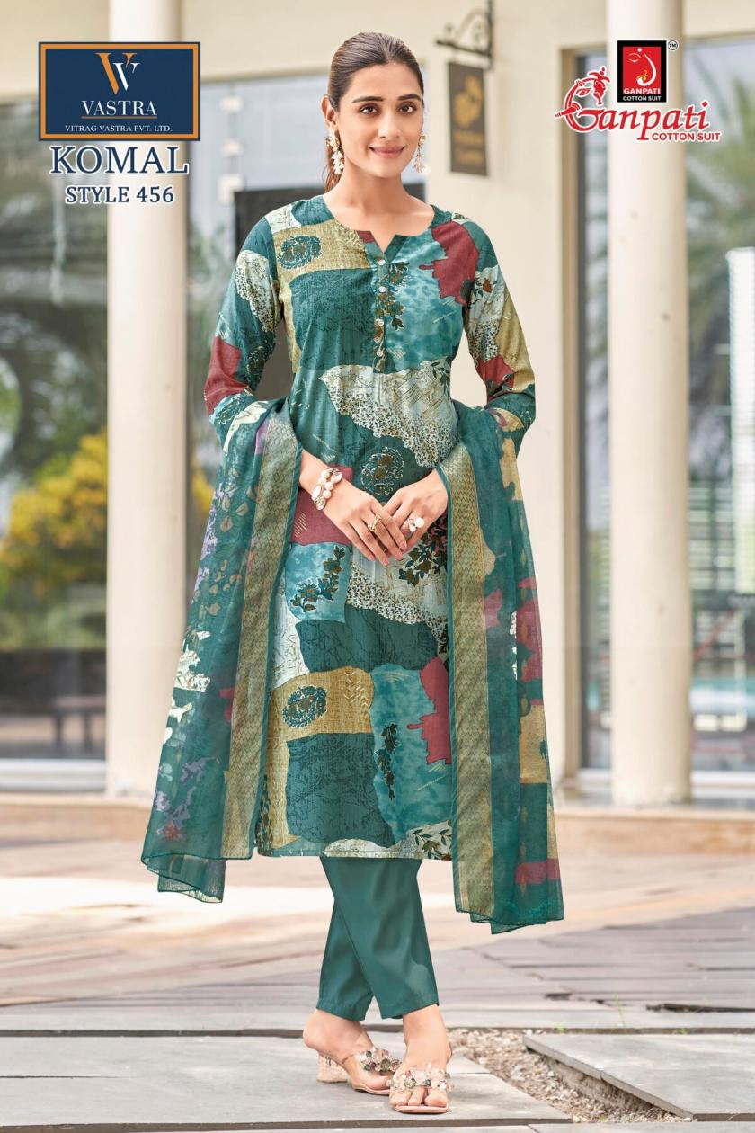 GANPATI KOMAL VOL 25 WHOLESALE READYMADE VATICAN PRINTED BEAUTIFUL 3 PCS SUITS EXPORTER