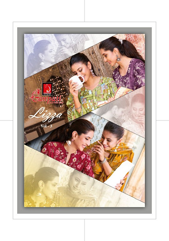 GANPATI LIZZA VOL 3 WHOLESALE READYMADE PURE COTTON PRINTED DAILY WEAR 3 PCS SUITS SUPPLIER