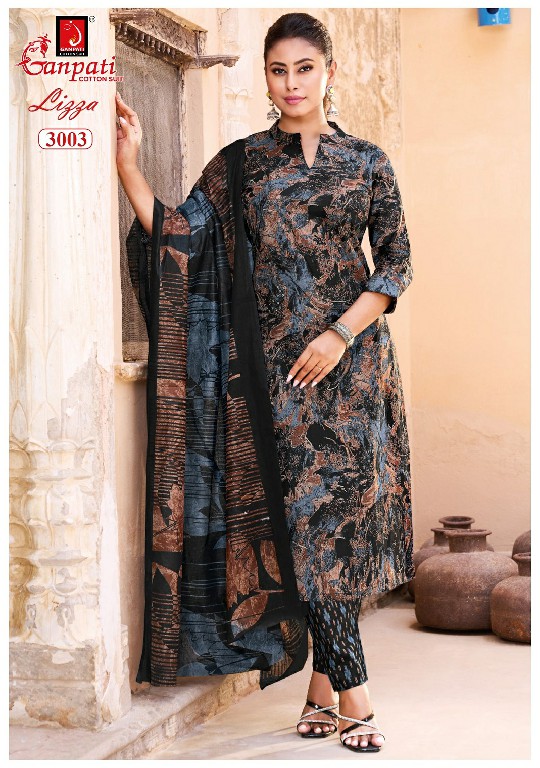 GANPATI LIZZA VOL 3 WHOLESALE READYMADE PURE COTTON PRINTED DAILY WEAR 3 PCS SUITS SUPPLIER