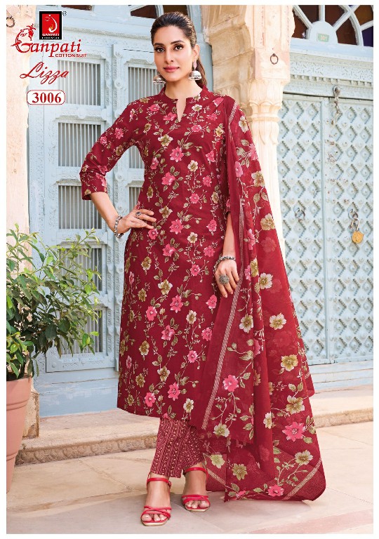 GANPATI LIZZA VOL 3 WHOLESALE READYMADE PURE COTTON PRINTED DAILY WEAR 3 PCS SUITS SUPPLIER