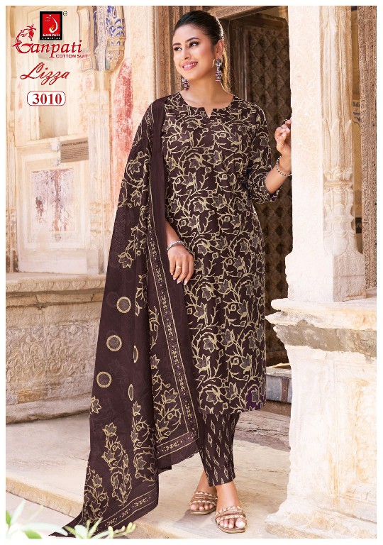GANPATI LIZZA VOL 3 WHOLESALE READYMADE PURE COTTON PRINTED DAILY WEAR 3 PCS SUITS SUPPLIER
