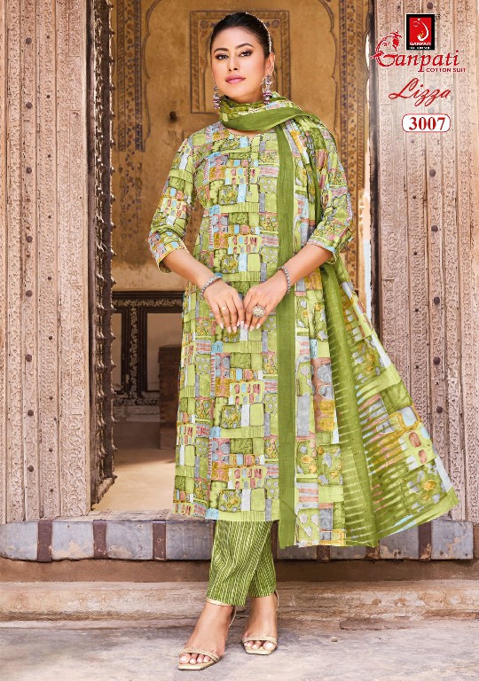 GANPATI LIZZA VOL 3 WHOLESALE READYMADE PURE COTTON PRINTED DAILY WEAR 3 PCS SUITS SUPPLIER
