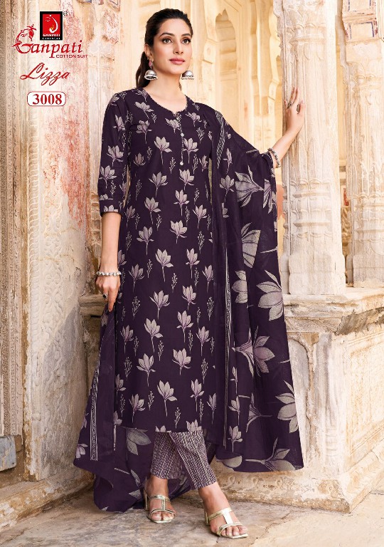 GANPATI LIZZA VOL 3 WHOLESALE READYMADE PURE COTTON PRINTED DAILY WEAR 3 PCS SUITS SUPPLIER