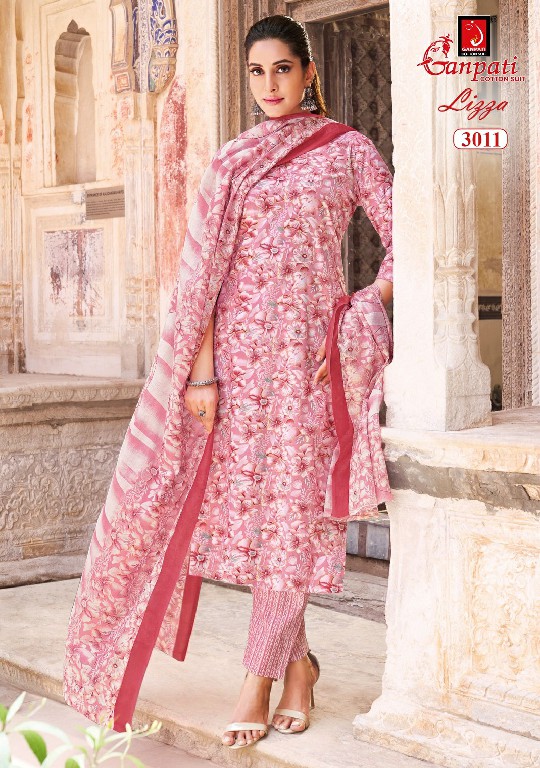 GANPATI LIZZA VOL 3 WHOLESALE READYMADE PURE COTTON PRINTED DAILY WEAR 3 PCS SUITS SUPPLIER