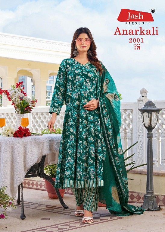 JASH ANARKALI VOL 2 WHOLESALE READYMADE COTTON PRINTED ANARKALI STYLE PRETTY 3 PCS SUITS SUPPLIER
