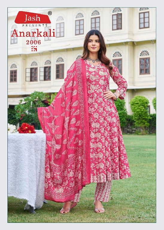 JASH ANARKALI VOL 2 WHOLESALE READYMADE COTTON PRINTED ANARKALI STYLE PRETTY 3 PCS SUITS SUPPLIER