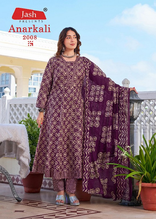 JASH ANARKALI VOL 2 WHOLESALE READYMADE COTTON PRINTED ANARKALI STYLE PRETTY 3 PCS SUITS SUPPLIER