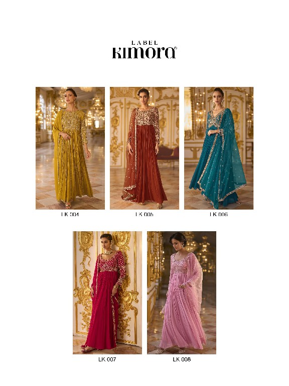 LABEL KIMORA COLLECTION VOL 2 WHOLESALE READYMADE SOFT GEORGETTE WEDDING WEAR 3 PCS COMBO SET SUITS FOR WOMEN ONLINE