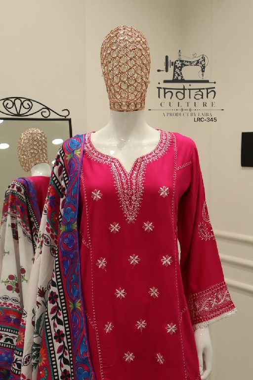 INDIAN CULTURE D.NO LRC-345 WHOLESALE READYMADE PURE RAYON CLASSIC 3 PCS SUITS SUPPLIER