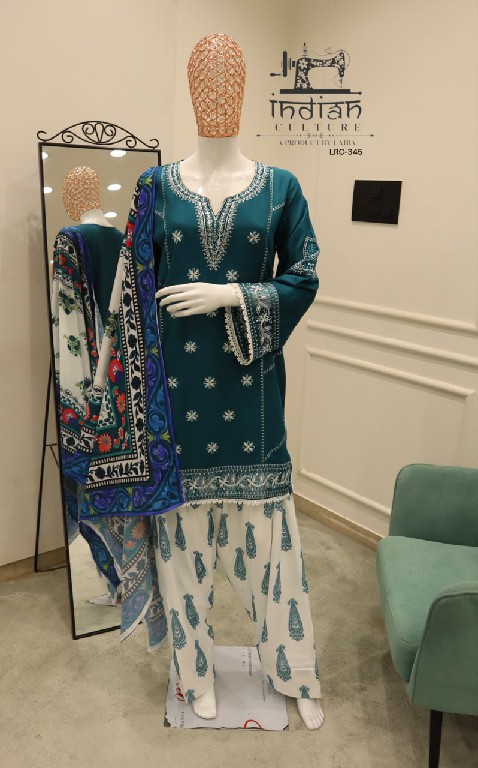INDIAN CULTURE D.NO LRC-345 WHOLESALE READYMADE PURE RAYON CLASSIC 3 PCS SUITS SUPPLIER