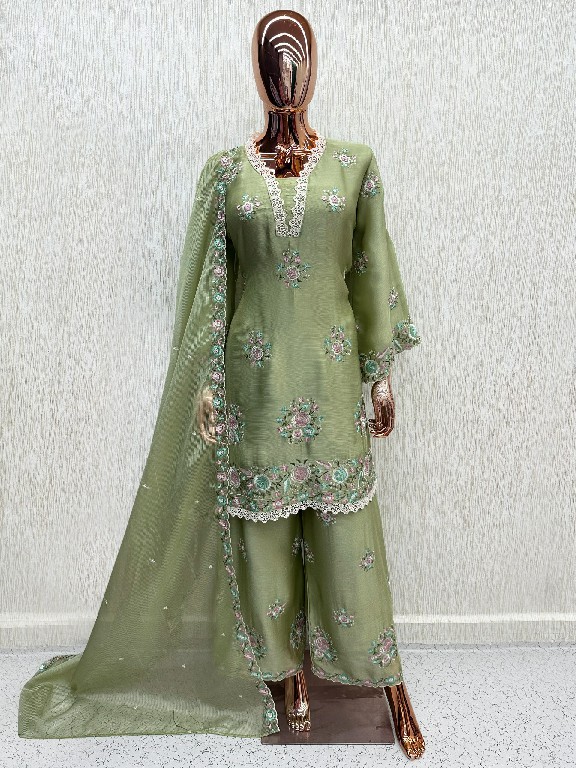 NAIMAT FASHION D.NO NFS-1218 WHOLESALE READYMADE CHIFFON DESIGNER 3 PCS COMBO SET SUITS EXPORTER