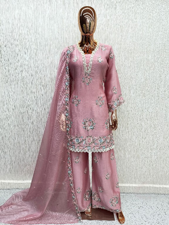 NAIMAT FASHION D.NO NFS-1218 WHOLESALE READYMADE CHIFFON DESIGNER 3 PCS COMBO SET SUITS EXPORTER