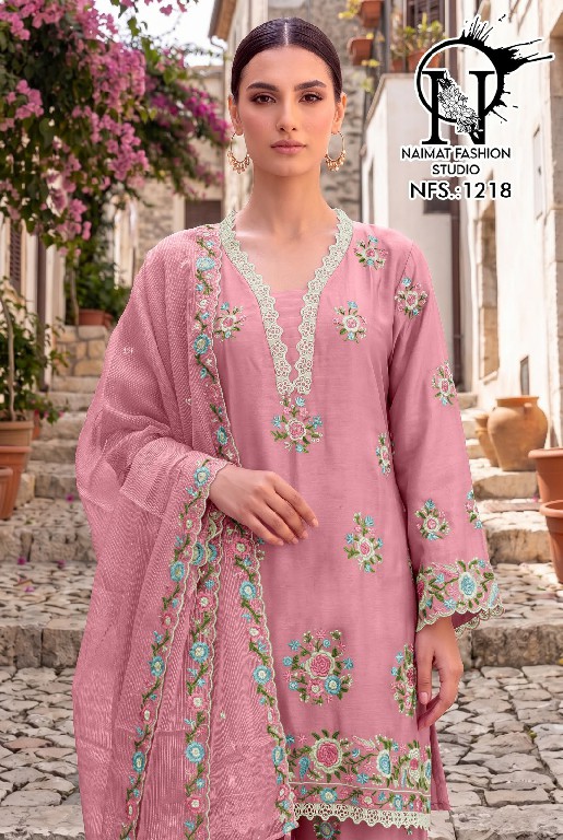 NAIMAT FASHION D.NO NFS-1218 WHOLESALE READYMADE CHIFFON DESIGNER 3 PCS COMBO SET SUITS EXPORTER