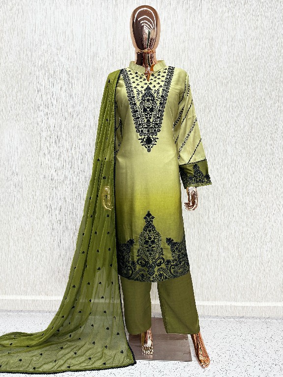 LAXURIA TRENDZ D.NO 1690 WHOLESALE READYMADE SATIN UNIQUE STYLISH 3 PCS SUITS SUPPLIER