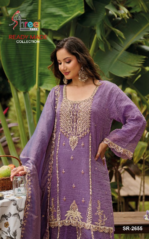 SHREE FABS R-2655 WHOLESALE READYMADE VISCOSE SALSA HEAVY BEATS WORK PLAZZO STYLE 3 PCS SUITS EXPORTER