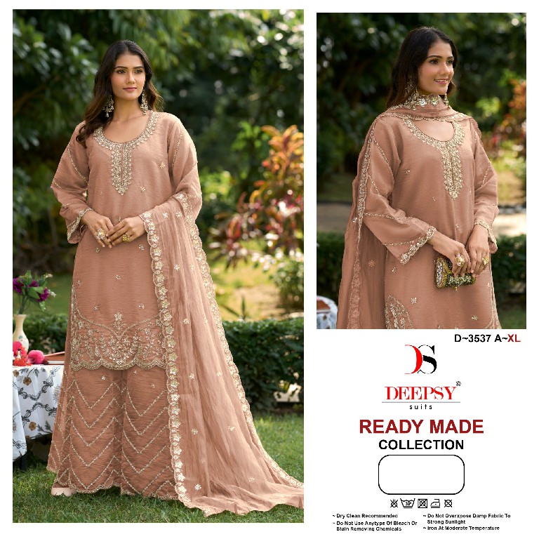 DEEPSY D.NO 3537 WHOLESALE READYMADE MASKAT SILK UNIQUE PAKISTANI 3 PCS SUITS SUPPLIER