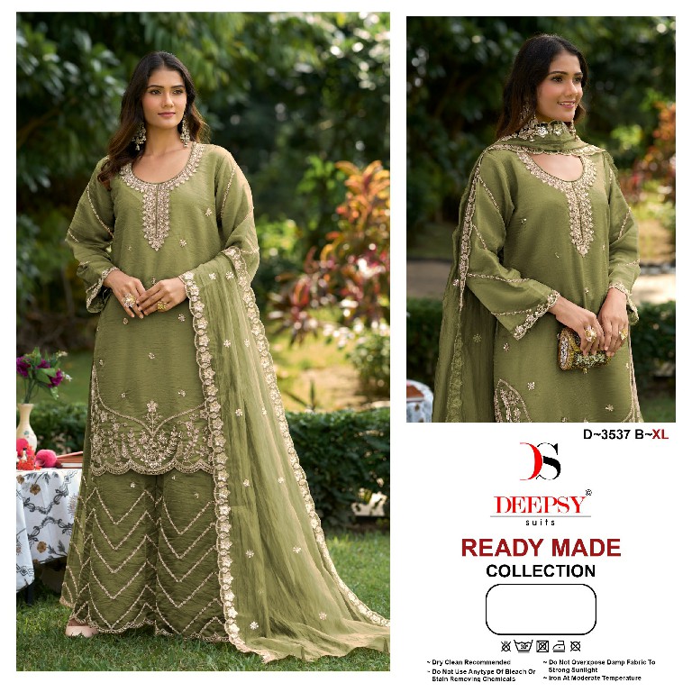 DEEPSY D.NO 3537 WHOLESALE READYMADE MASKAT SILK UNIQUE PAKISTANI 3 PCS SUITS SUPPLIER