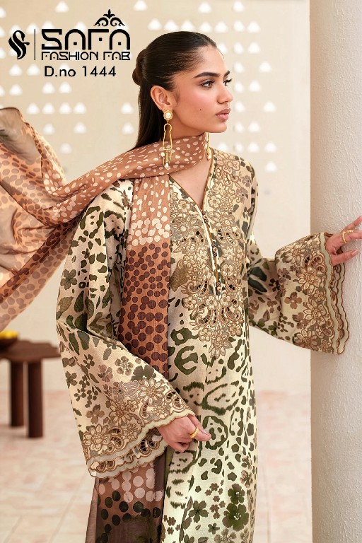 SAFA FASHION D.NO 1444 COLOR WHOLESALE READYMADE HEAVY SATIN DESIGNER 3 PCS COMBO SET SUITS SUPPLIER