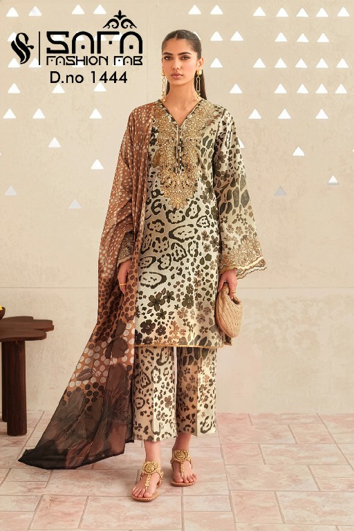 SAFA FASHION D.NO 1444 COLOR WHOLESALE READYMADE HEAVY SATIN DESIGNER 3 PCS COMBO SET SUITS SUPPLIER