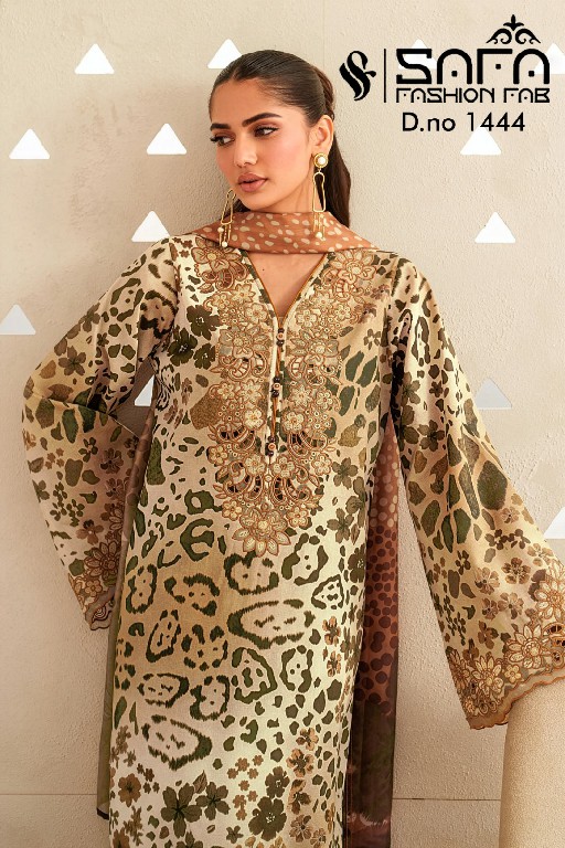 SAFA FASHION D.NO 1444 COLOR WHOLESALE READYMADE HEAVY SATIN DESIGNER 3 PCS COMBO SET SUITS SUPPLIER