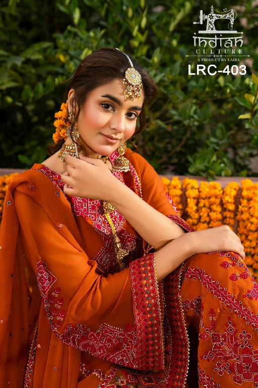 INDIAN CULTURE D.NO LRC-403 WHOLESALE READYMADE PV SLUB FESTIVE WEAR PAKISTANI 3 PCS SUITS EXPORTER