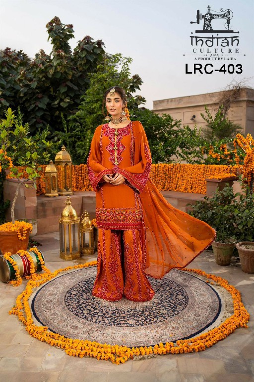 INDIAN CULTURE D.NO LRC-403 WHOLESALE READYMADE PV SLUB FESTIVE WEAR PAKISTANI 3 PCS SUITS EXPORTER