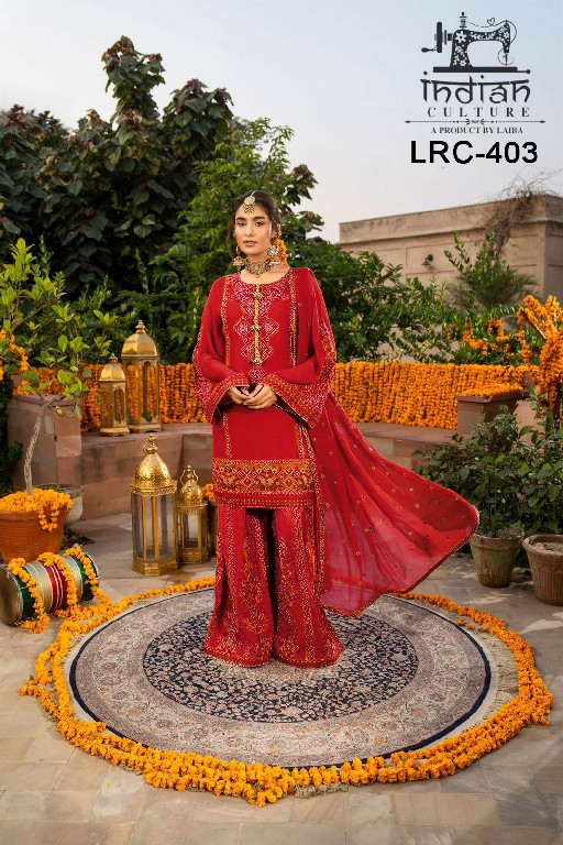 INDIAN CULTURE D.NO LRC-403 WHOLESALE READYMADE PV SLUB FESTIVE WEAR PAKISTANI 3 PCS SUITS EXPORTER