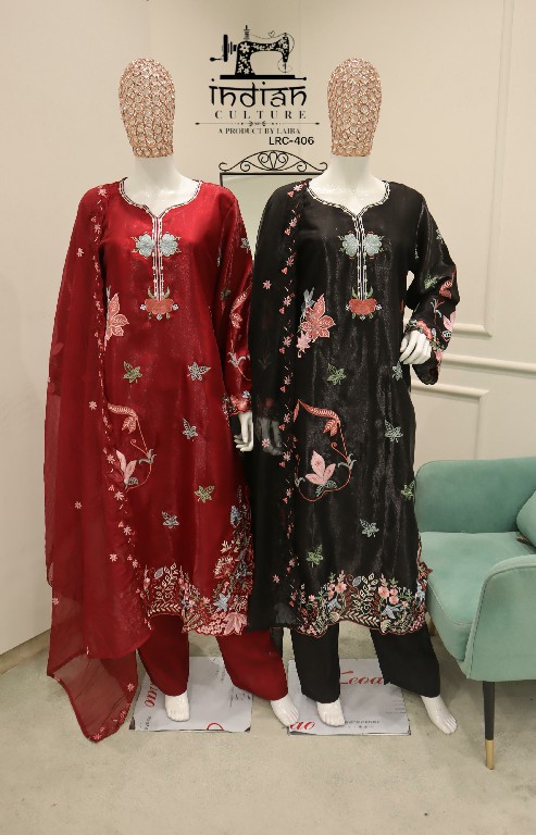 INDIAN CULTURE D.NO LRC-406 WHOLESALE READYMADE ROMAN GLASS AMAZING PAKISTANI 3 PCS SUITS SUPPLIER