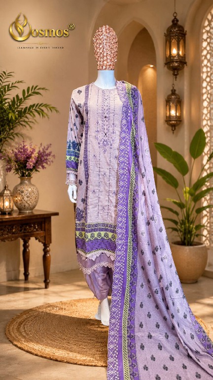 COSMOS BIN SAEED VOL 5 WHOLESALE LAWN COTTON BEAUTIFUL FULL STITCHED 3 PCS SUITS SUPPLIER