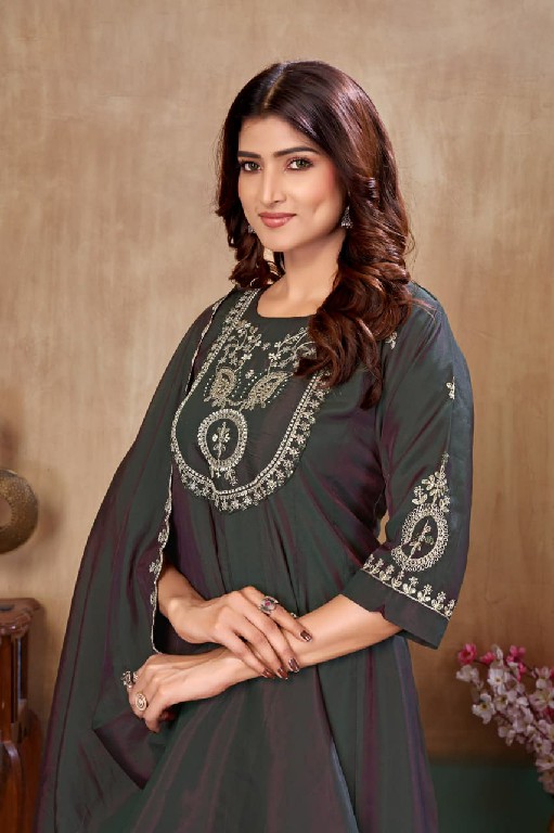 SINHAN D.NO 142 WHOLESALE READYMADE ROMAN TWILLS HAND WORK 3 PCS SUITS SUPPLIER