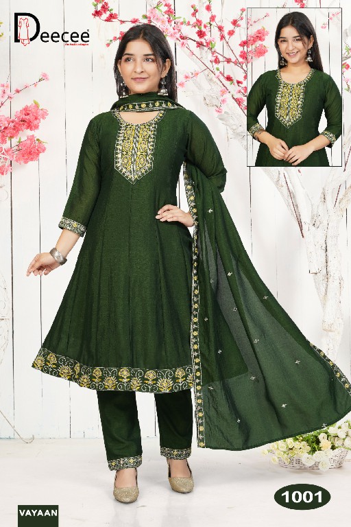 DEE CEE VAYAAN WHOLESALE READYMADE VICHITRA SILK ETHNIC STYLE 3 PCS SUITS EXPORTER