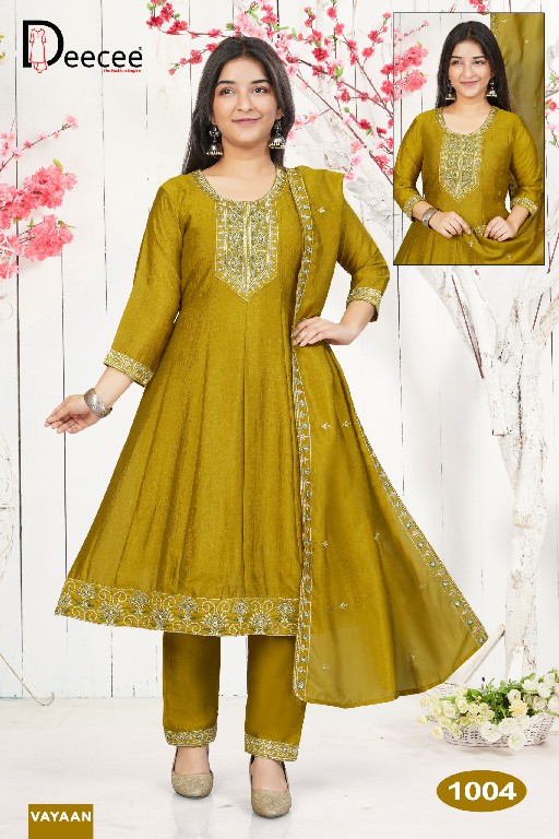 DEE CEE VAYAAN WHOLESALE READYMADE VICHITRA SILK ETHNIC STYLE 3 PCS SUITS EXPORTER