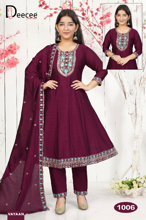 DEE CEE VAYAAN WHOLESALE READYMADE VICHITRA SILK ETHNIC STYLE 3 PCS SUITS EXPORTER