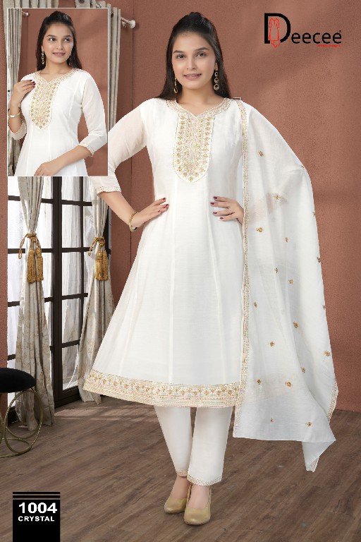 DEE CEE CRYSTAL WHOLESALE READYMADE PREMIUM MULL FULL KALI PATTERN STYLISH 3 PCS SUITS SUPPLIER